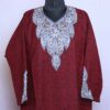 Premium Maroon Australian Wool Tilla Pheran With Lining