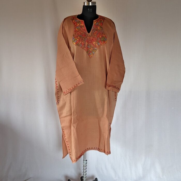 Toosha Rang Sozni Handwork Raffal Pheran - Image 2