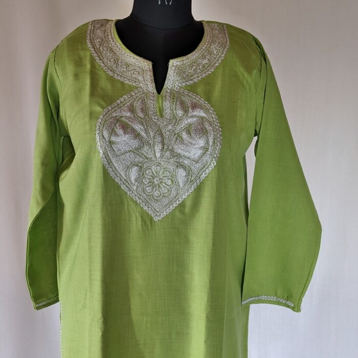 Green Ruby Cotton Tilla Kurta