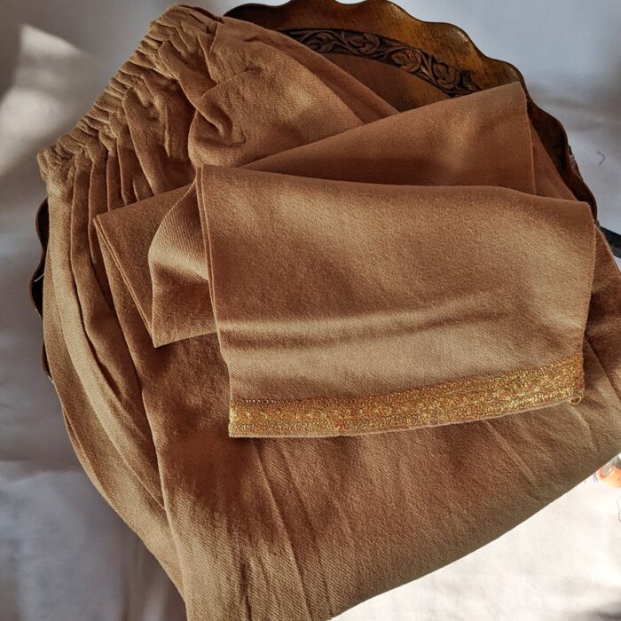 Dark Nude Raffal Tilla Pheran Set with Pant - Image 4