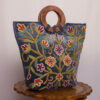 Shahi Velvet Basket Bag With Hand Aari Work