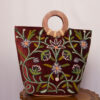 Naseem Bagh Velvet Basket Bag With Hand Aari Work