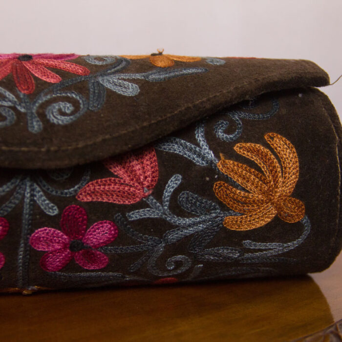 Brown Clutch with Aari Embroidery - Image 2