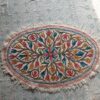 Oval Handmade Aari Embroidered Wool Namda 5x3