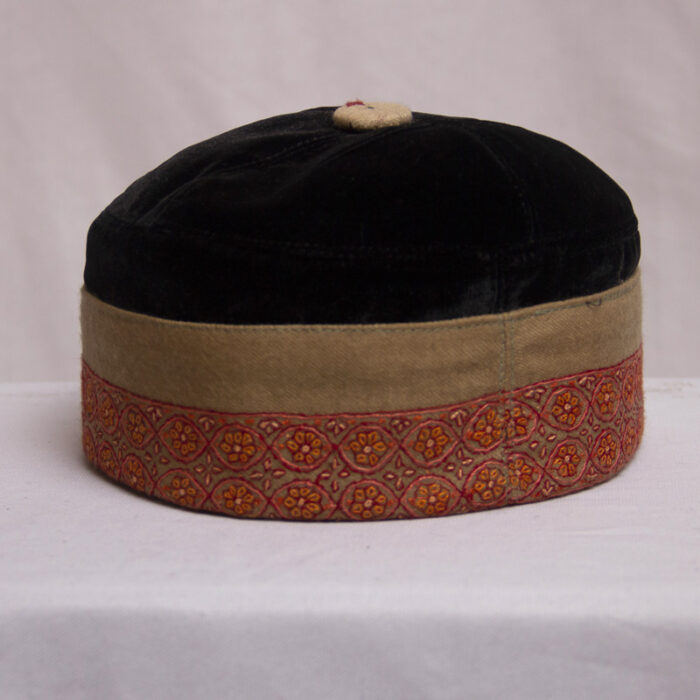 Elite Pure Pashmina & Velvet Hand Sozni Cap