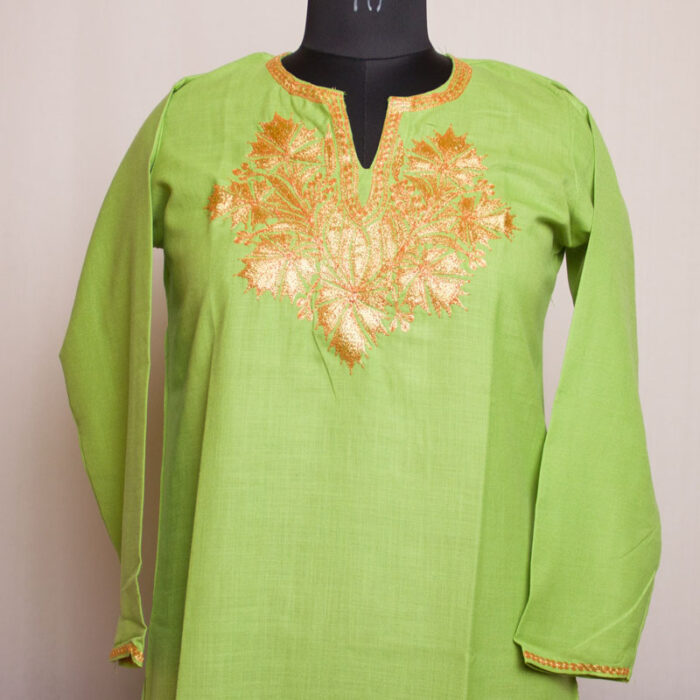 Green Ruby Cotton Tilla Kurta