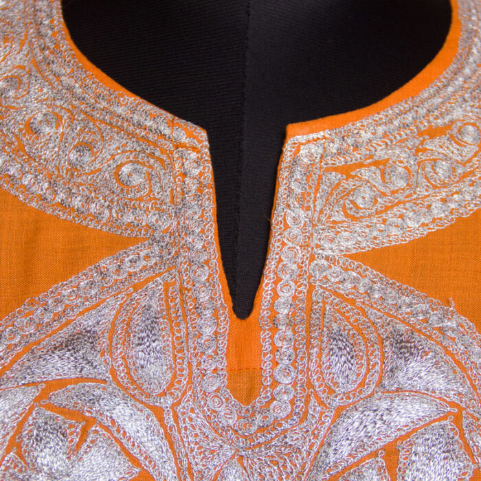 Orange Ruby Cotton Tilla Kurta - Image 3