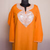 Orange Ruby Cotton Tilla Kurta