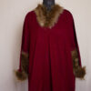 Maroon Cashmilon Fur Pheran