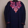 Dark Blue Hoor Cashmilon Aari Pheran