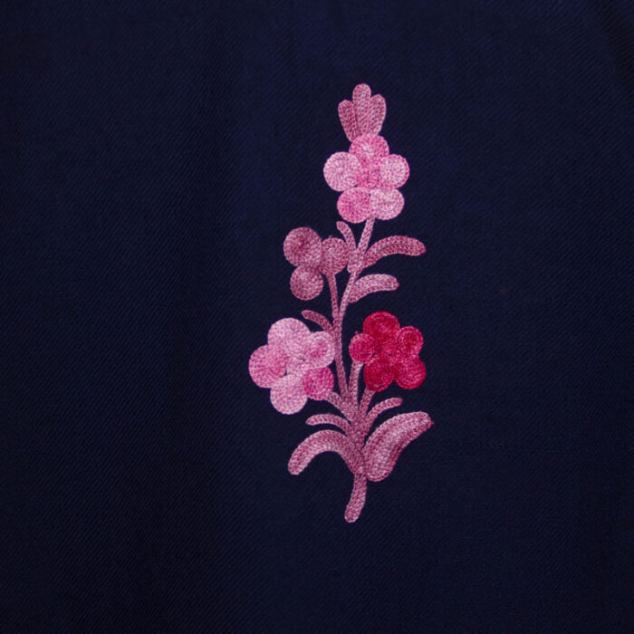 Dark Blue Hoor Cashmilon Aari Pheran - Image 4