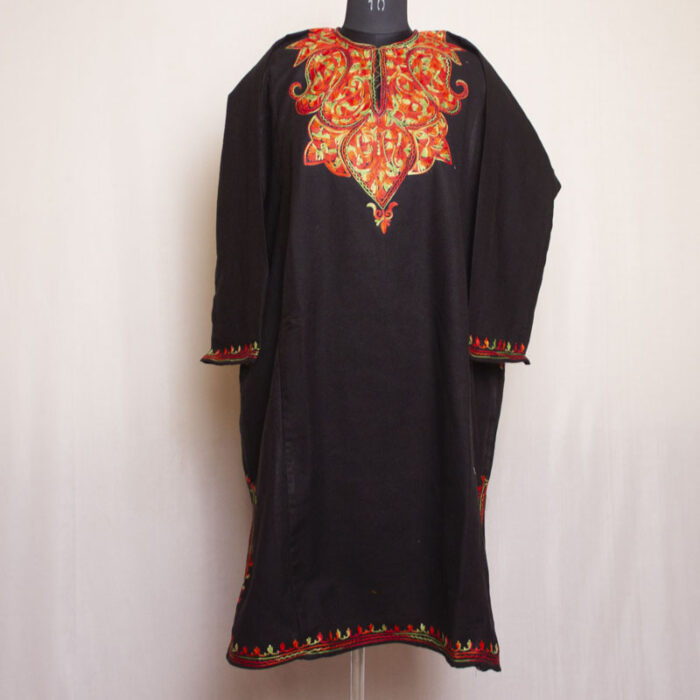 Black Lal Ded Cashmilon Aari Pheran - Image 2