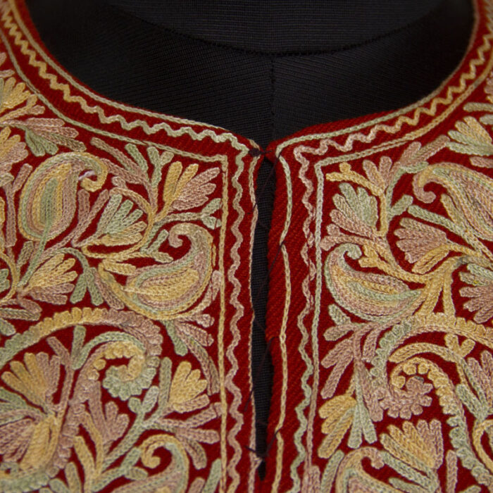 Rust Cashmilon Aari Pheran - Image 3