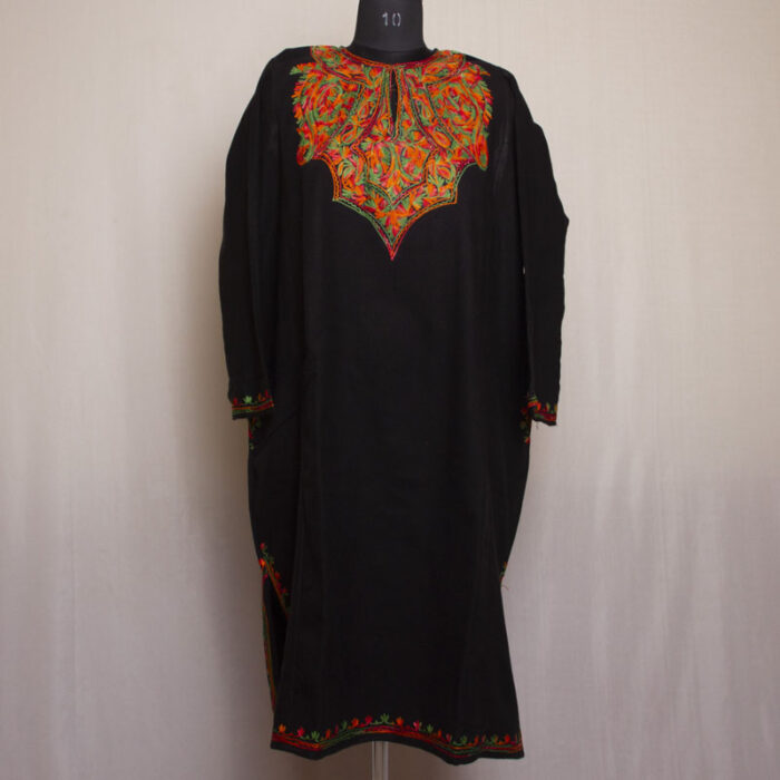 Black Phamb Cashmilon Aari Pheran - Image 3
