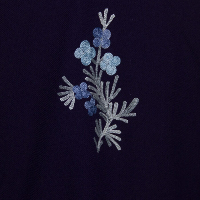 Dark Blue Aabi Cashmilon Aari Pheran - Image 4
