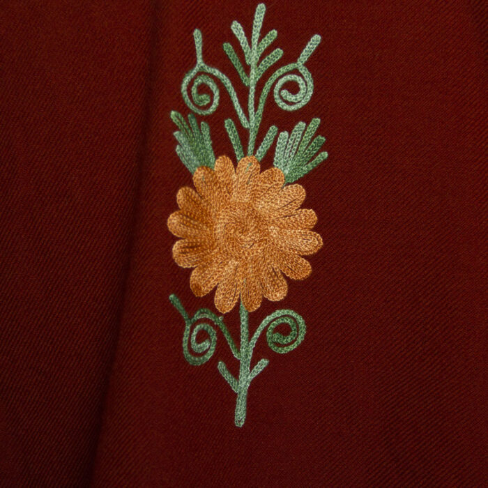 Dark Rust Cashmilon Aari Pheran - Image 4