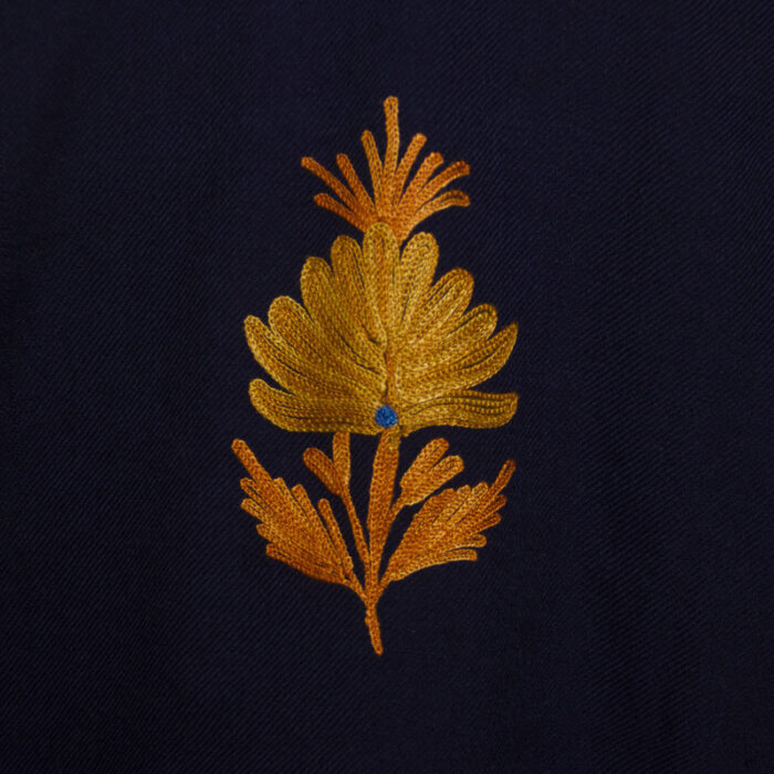 Dark Blue Harud Cashmilon Aari Pheran - Image 4
