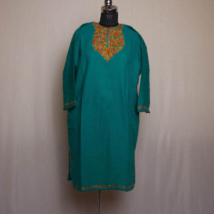 Green Cashmilon Short Pheran (L40) - Image 2