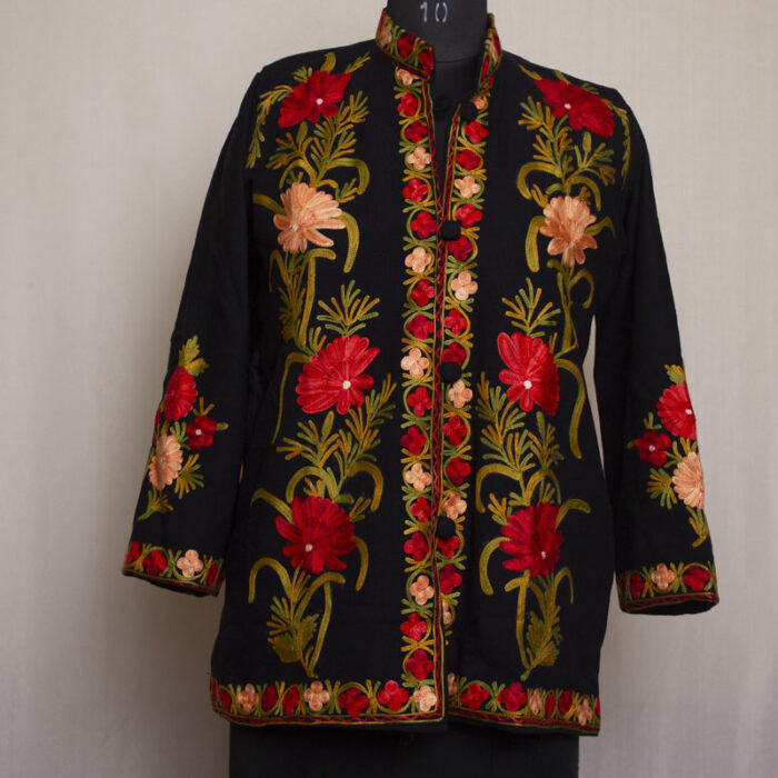 Black Aari Cashmilon Short Jacket