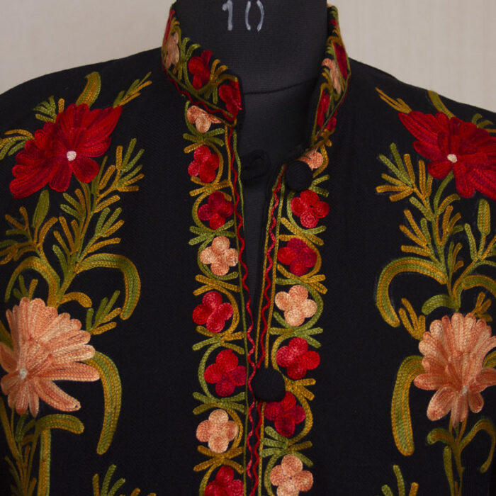 Black Aari Cashmilon Short Jacket - Image 2
