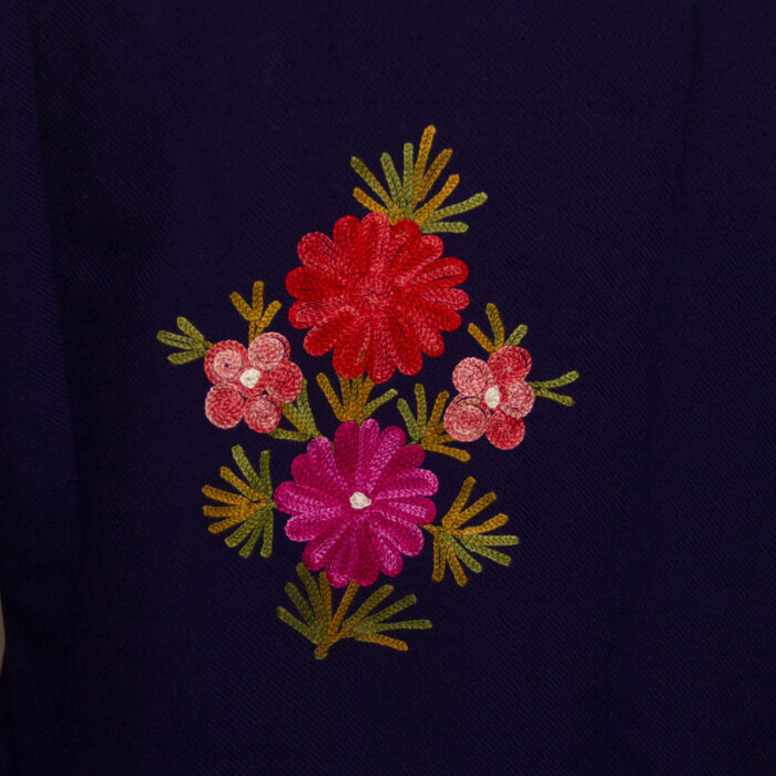 Dark Blue Aari Cashmilon Short Jacket - Image 3