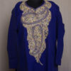 Dark Blue Ruby Cotton Aari Kurta