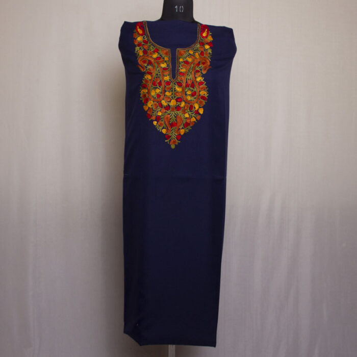 Dark Blue Nehvi Cotton Aari 2Pc Suit - Image 2