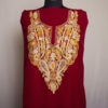 Maroon Cotton Aari 2Pc Suit