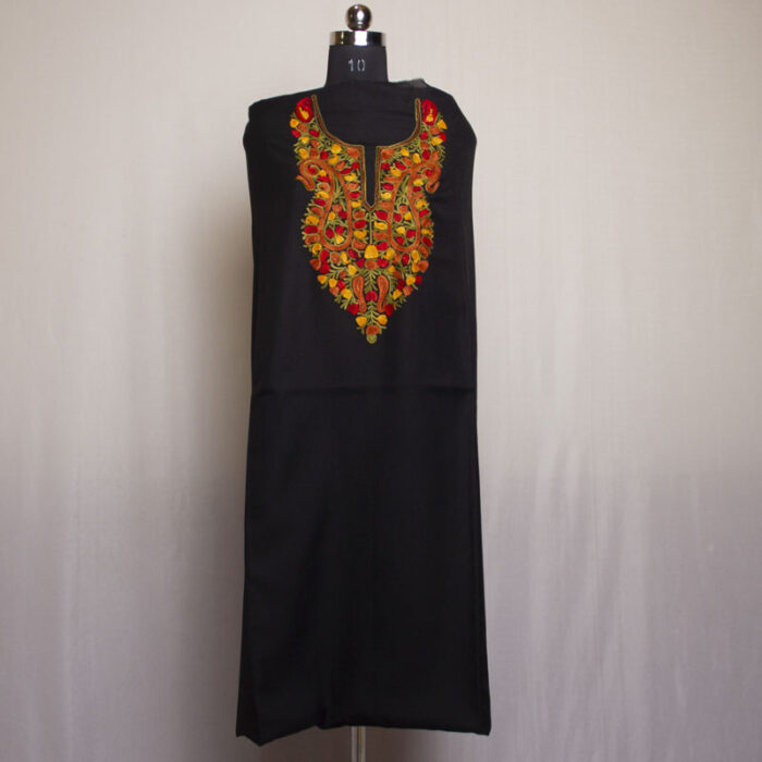 Black Cotton Aari Work 2Pc Suit - Image 2