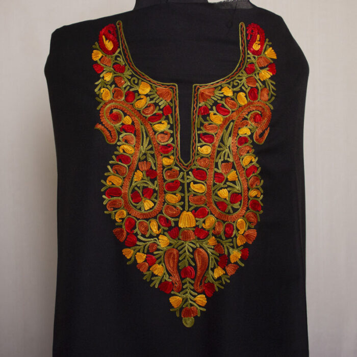 Black Cotton Aari Work 2Pc Suit