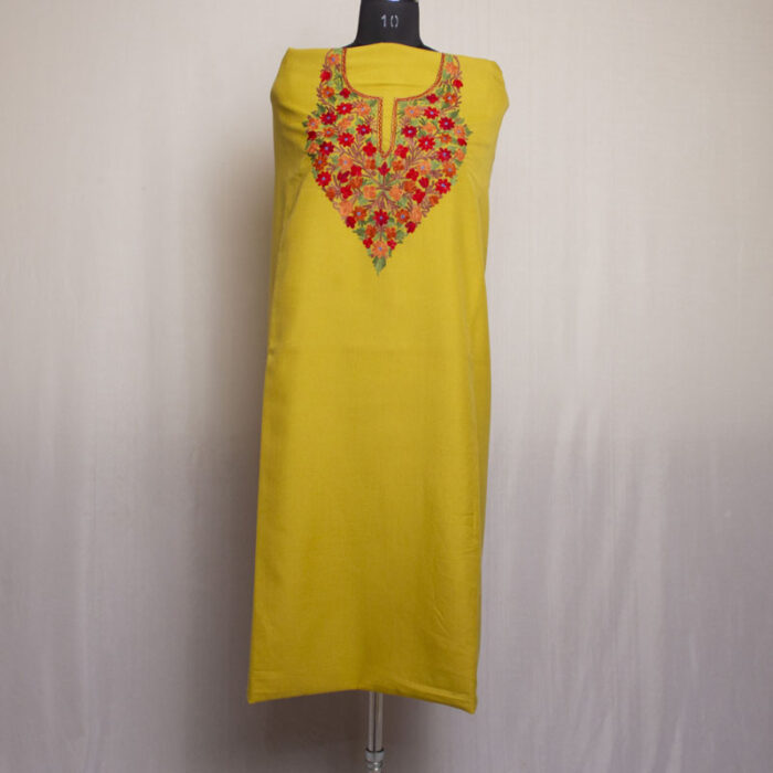 Yellow Floral Aari 2Pc Suit - Image 2