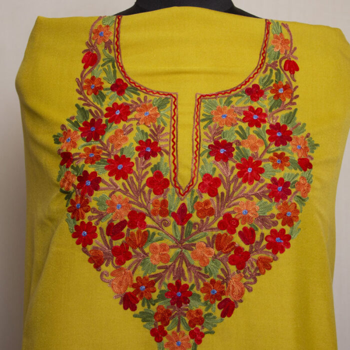 Yellow Floral Aari 2Pc Suit