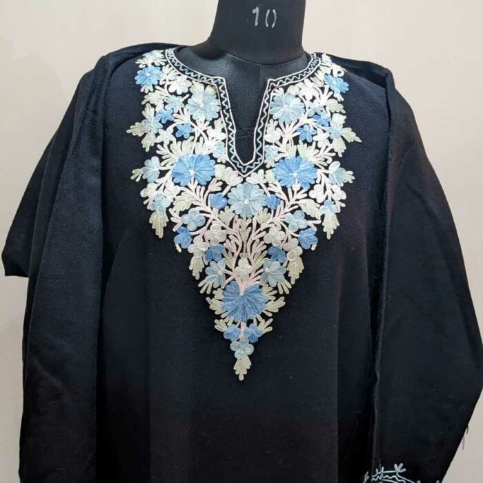 Black Lokut posh Cashmilon Ari Pheran