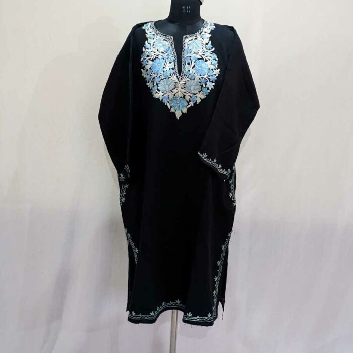 Black Bodh posh Cashmilon Ari Pheran - Image 2