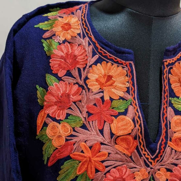Blue Wazul Posh Cashmilon Ari Pheran - Image 3