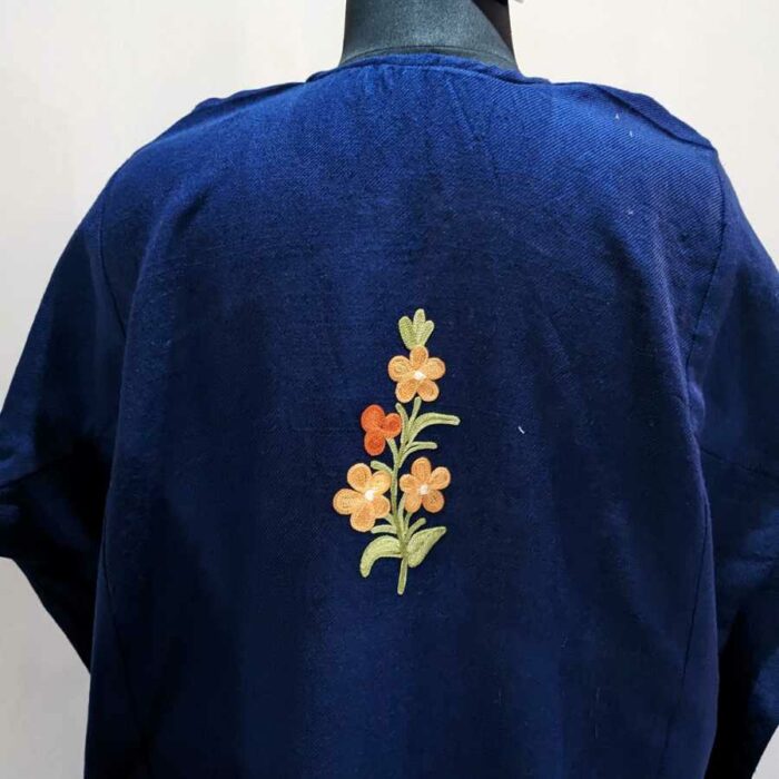 Blue Sabz Posh Cashmilon Ari Pheran - Image 4