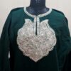 Gorgeous Green Cashmilon Silver Tilla Pheran