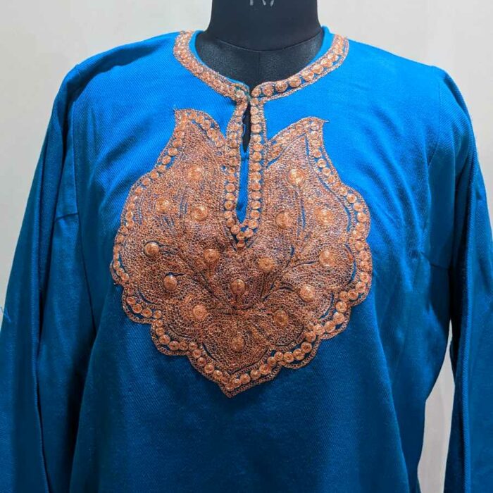 Precious Blue Cashmilon Tilla Pheran