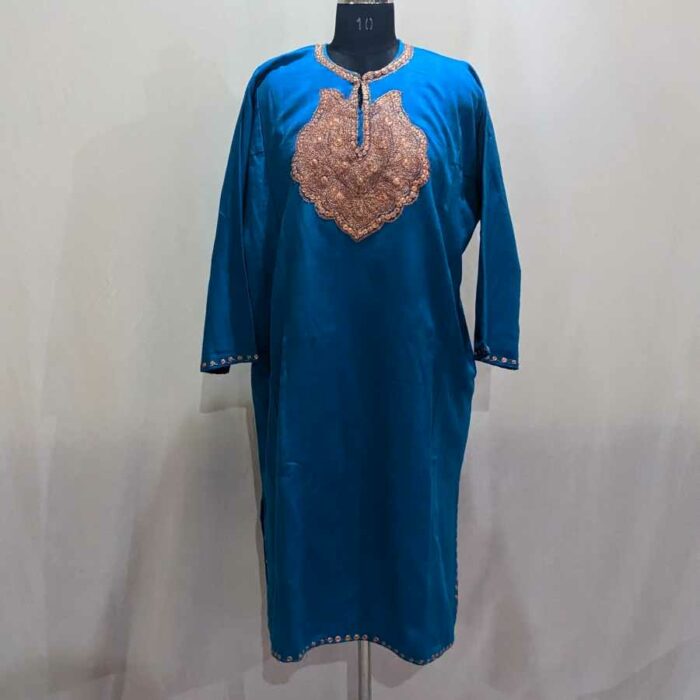 Precious Blue Cashmilon Tilla Pheran - Image 3