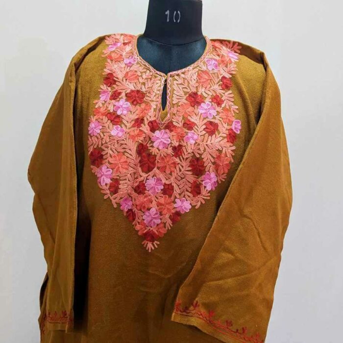 Mustard Wozul Posh Cashmilon Ari pheran