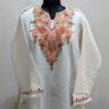 Paradise White Cashmilon Ari Pheran