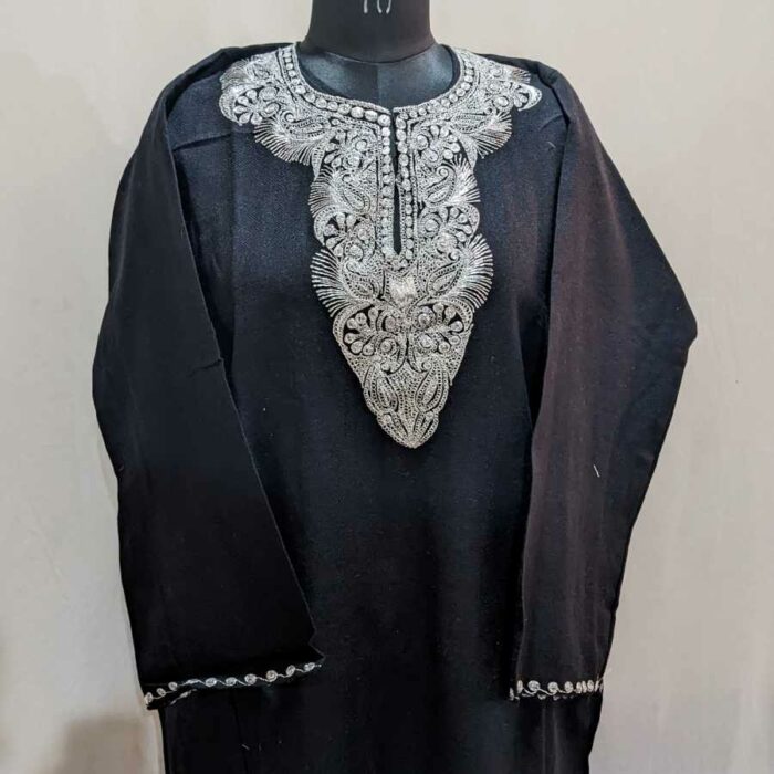 Black Cashmilon Botte Tilla Pheran - Image 2