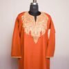 Carrot Orange Ruby Cotton Tilla Kurta