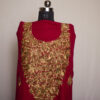 Maroon Cotton Aari Work 2Pc Suit