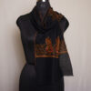 Black Mens Sozni Woolen Muffler