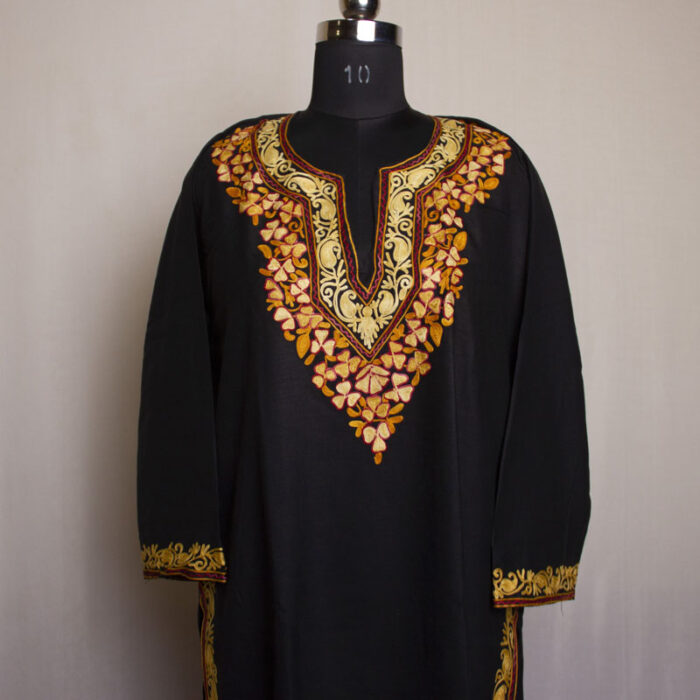 Black Mache Summer Cool Cotton Aari Kurta