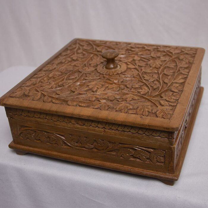 Shahi Kashmir Walnut Wood Dry Fruit Box - Image 3