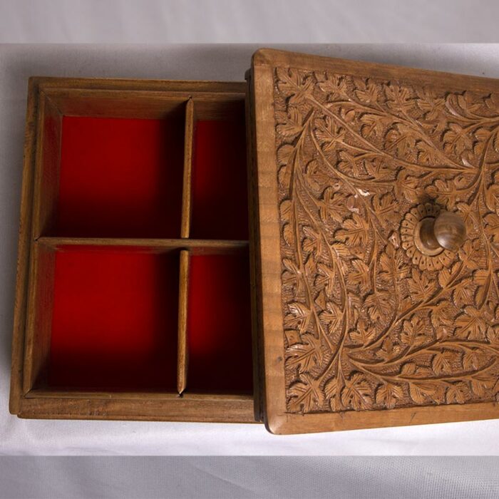 Shahi Kashmir Walnut Wood Dry Fruit Box