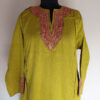 Green Cotton Summer Pheran with Tilla Work