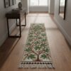 Sabz Chinari Wool Handmade Runner 4x2